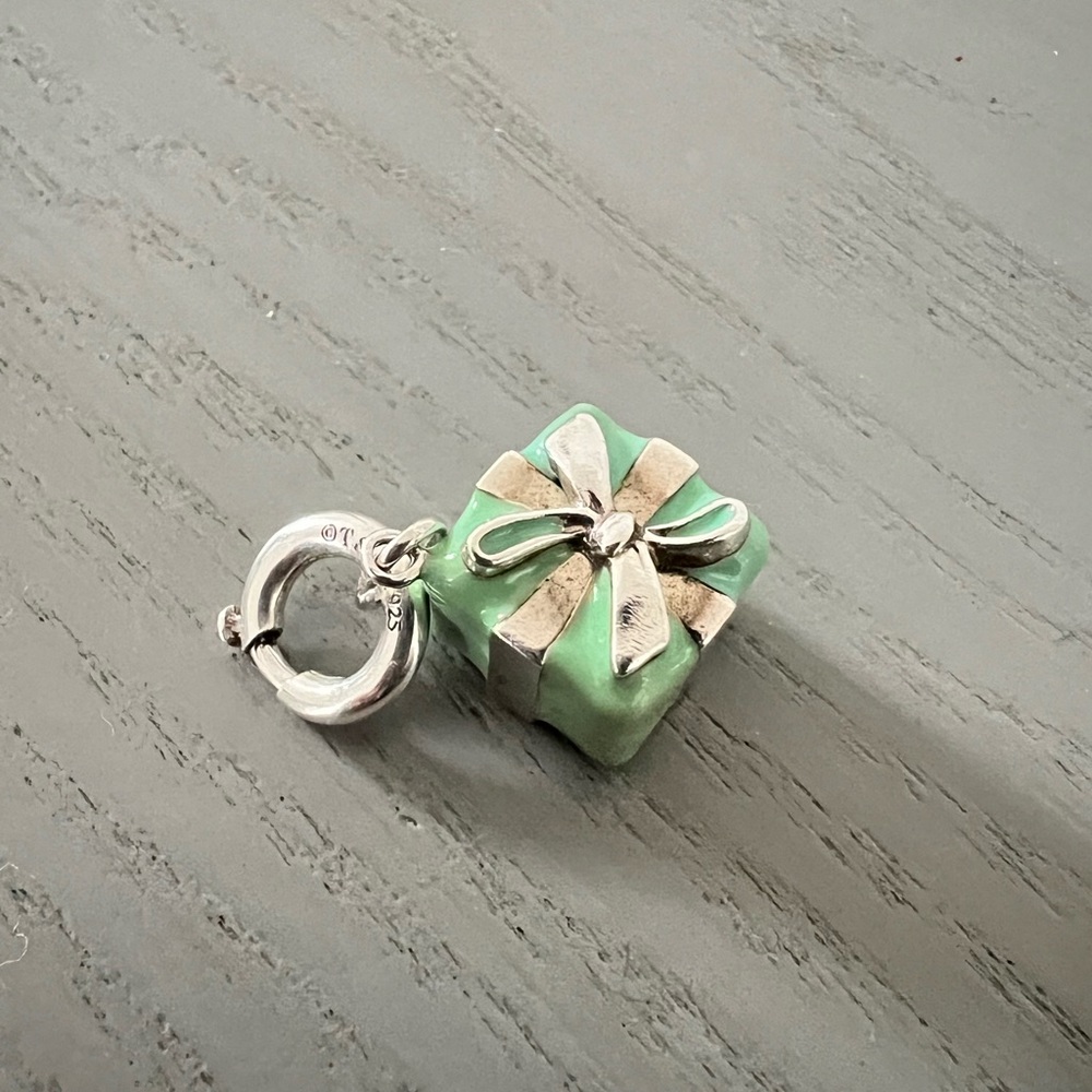 Tiffany enamel blue box charm